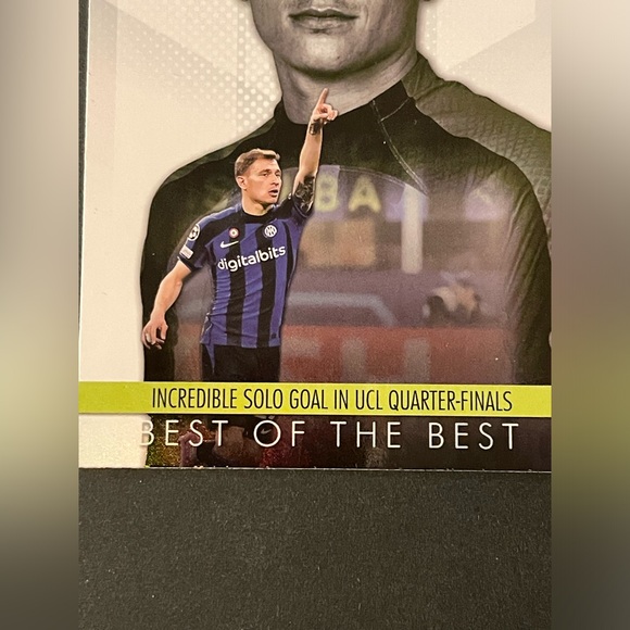 Topps 2023-24 UEFA European Nights and Best of the Best Nicolò Barella Cards - Picture 5 of 9